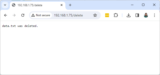 ESP32 Datalogger Web Server Delete data button web browser