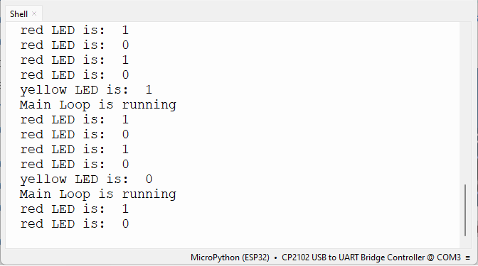 ESP32 ESP8266 MicroPython blinking LEDs with different frequencies using timers