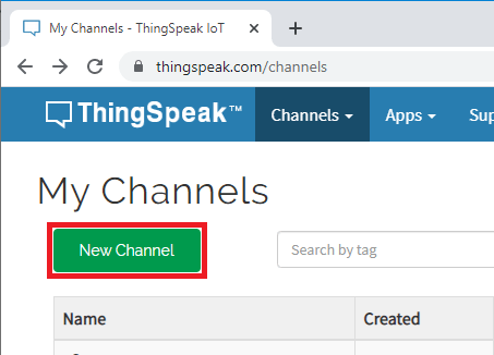 ESP32 ESP8266 NodeMCU ThingSpeak Create New Channel