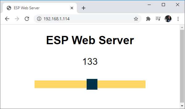 ESP32 ESP8266 Slider Web Server Control PWM Demonstration