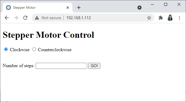 ESP32 ESP8266 Stepper Motor Control Web Server HTML Form