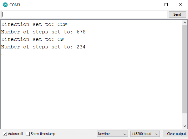 28BYJ-48 connected to ULN2003 Motor Driver 01 module Arduino IDE demonstration