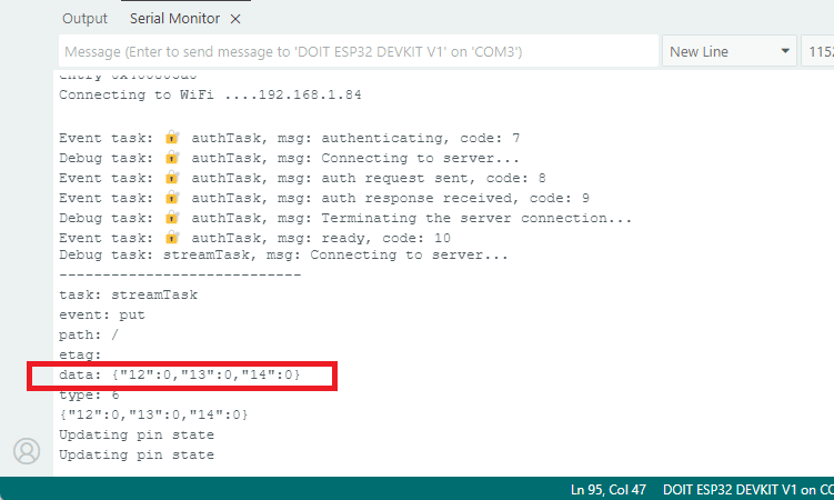 ESP32 Streaming Database First Run