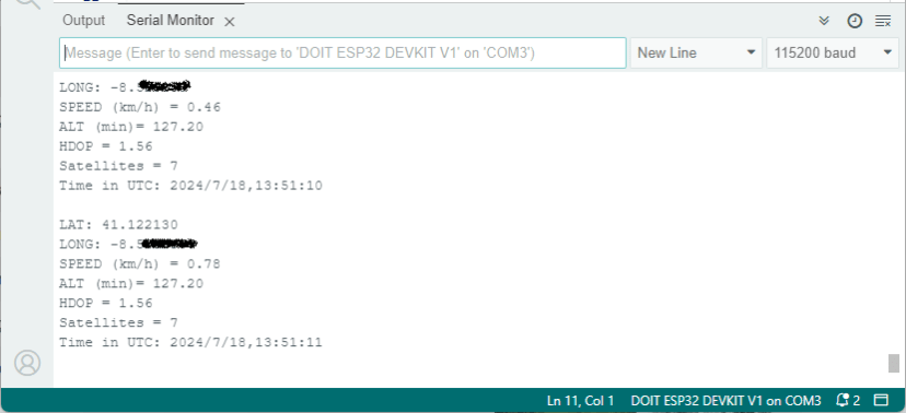 Get GPS data with ESP32 - NEO-6M module