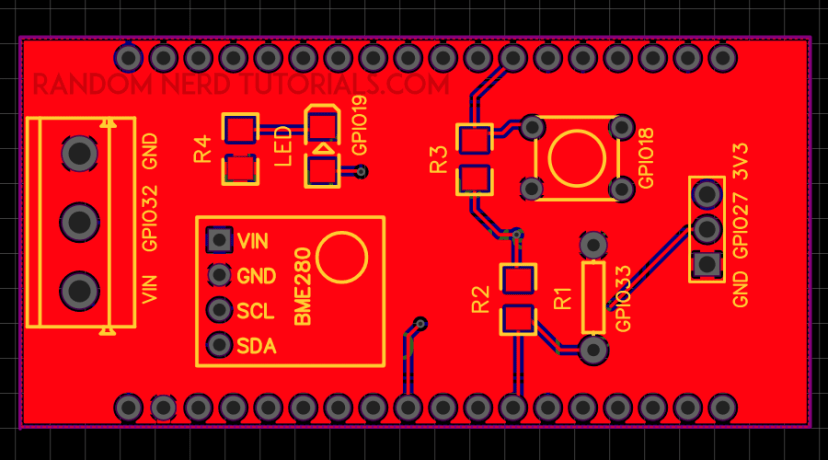 ESP32 IoT Shield PCB Schematic footprints