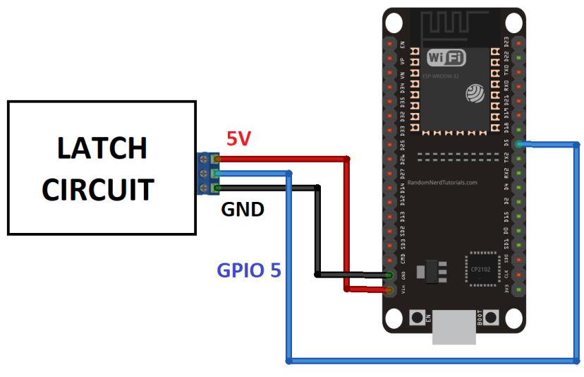 power latch circuit schematics esp32