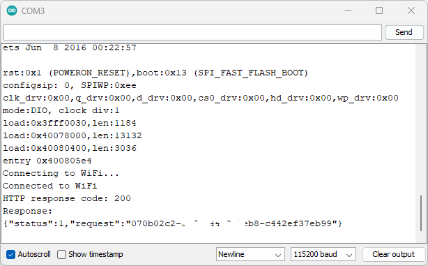 Send ESP32 Notifications to Pushover Serial Monitor Demonstration