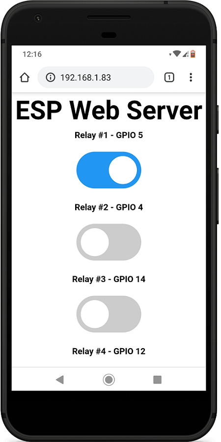 Control Multiple Relays with ESP8266 Web Server