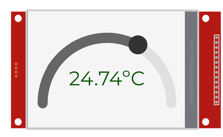 ESP32 TFT Touchscreen DS18B20 Demonstration Temperature Medium