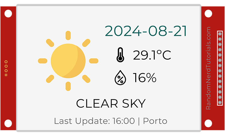ESP32 TFT Screen LVGL Weather Station Description Demonstration Touchscreen Clear Sky