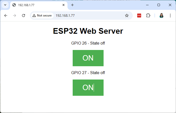 ESP32 Web Server - Control Outputs Example