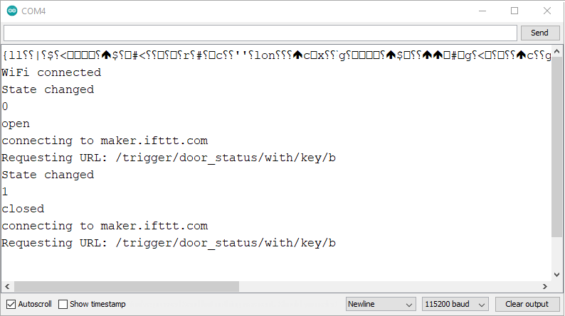 Testing ifttt with ESP8266 NodeMCU
