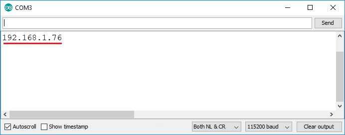 ESP8266 NodeMCU IP address Serial Monitor Arduino IDE