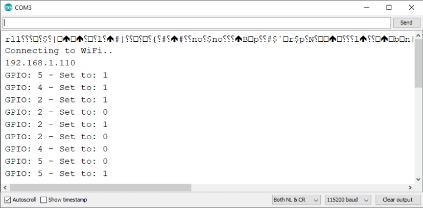 ESP8266 NodeMCU Async Web Server Arduino IDE Serial Monitor