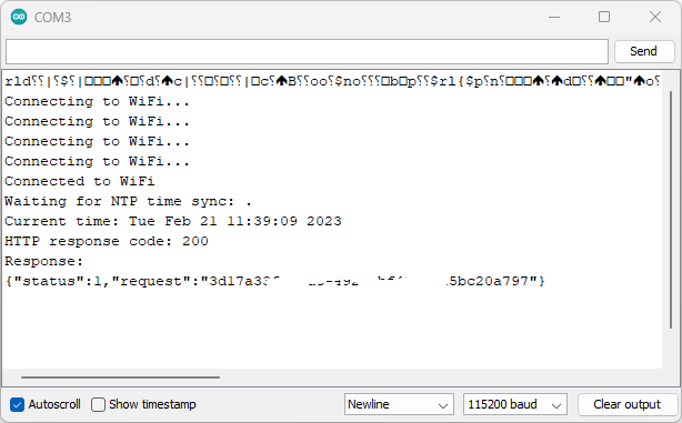 ESP8266 Send Notifications Pushover Serial Monitor