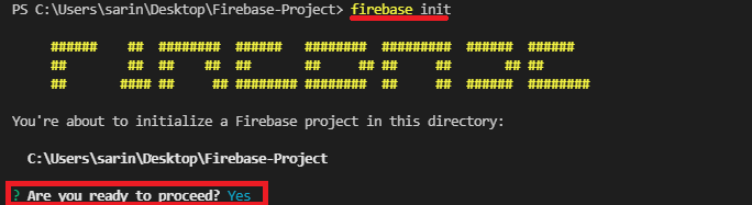 Login Firebase Account allow Firebase CLI firebase init