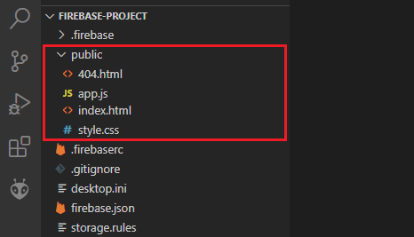 Firebase Project VS Code Folder File Structure
