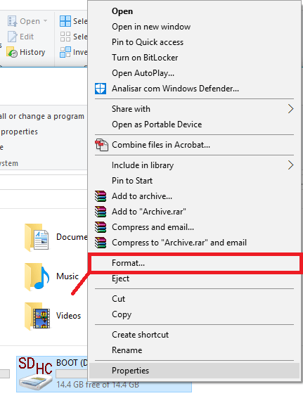 MicroSD Card Module format sd card
