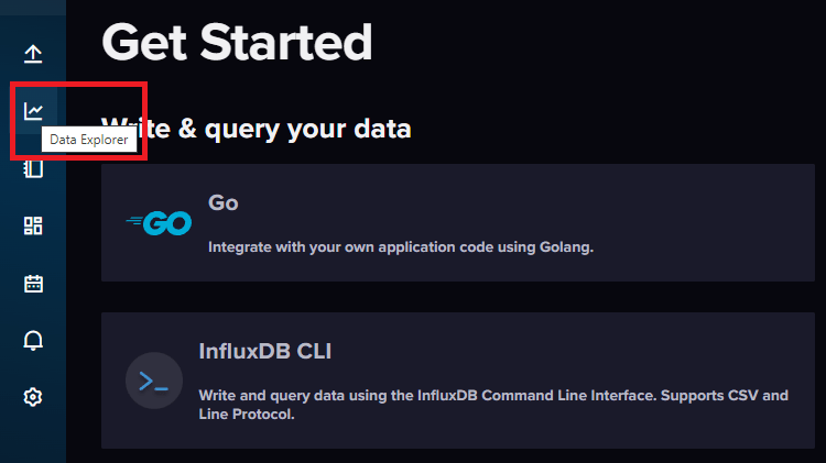 influxDB data explorer