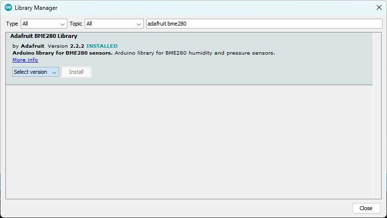 Installing the BME280 Library for Raspberry Pi Pico