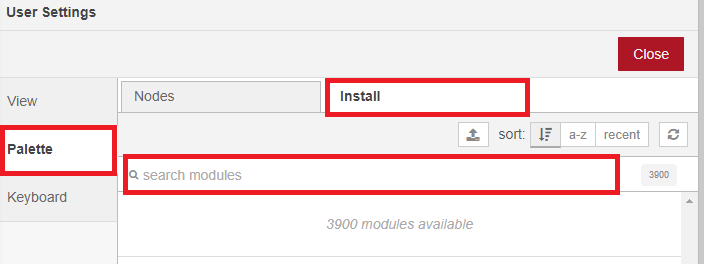Install Node-RED Nodes