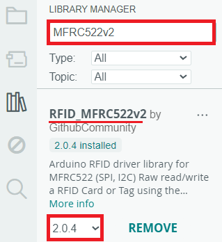Installing RFID MFRC522v2 Library Arduino IDE