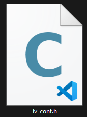 lv_config.h file for LVGL library by Kisvegabor Arduino IDE 2