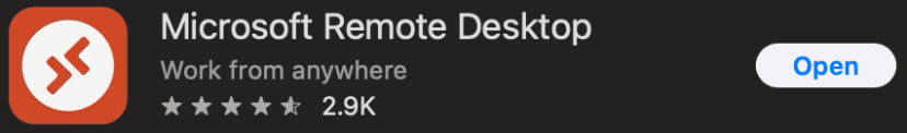 Mac OS Open Microsoft Remote Desktop software