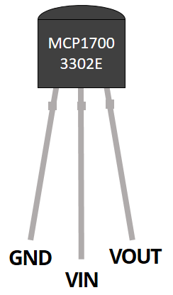 MCP1700-3320E pinout pins