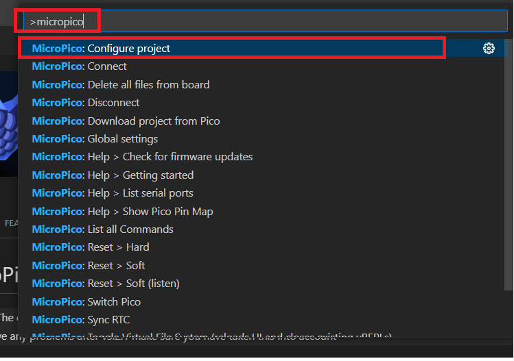 Configure MicroPython Project Folder Raspberry Pi Pico VS Code