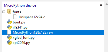 MicroPython Loaded Uploaded Raw File to ESP32