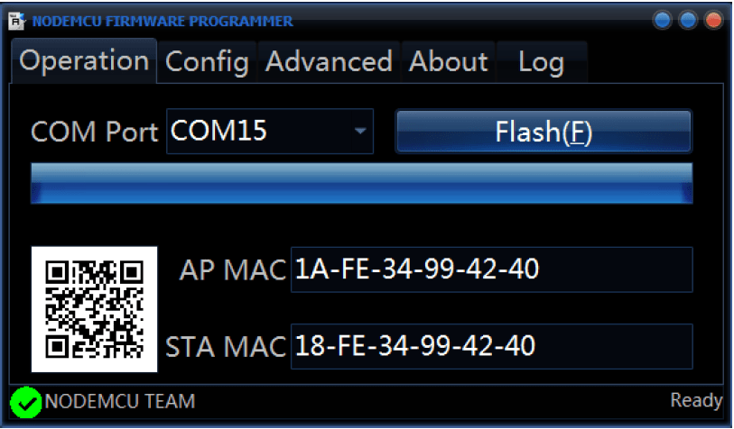 nodemcu flasher flashed