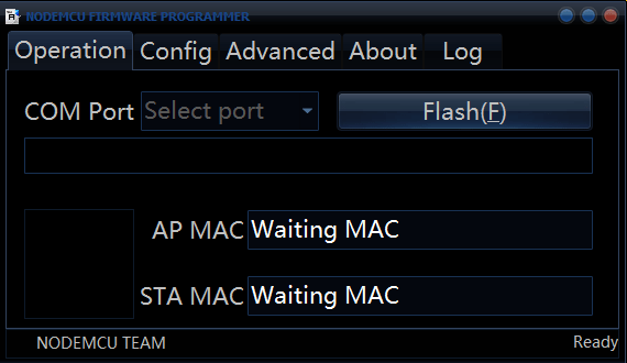 ESP8266 NodeMCU Flasher Software