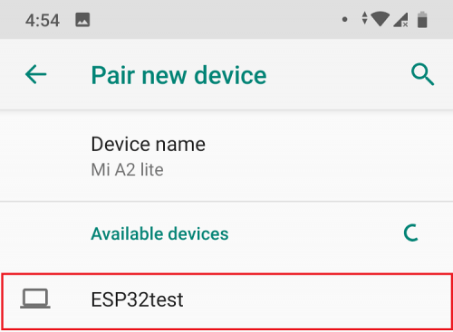 ESP32 Bluetooth Classic and Android Application Serial Bluetooth Terminal Pair new device
