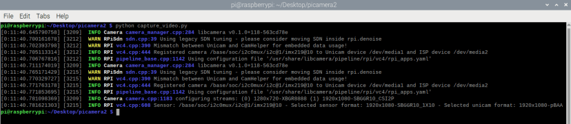 Picamera2 Python Capture Video Command