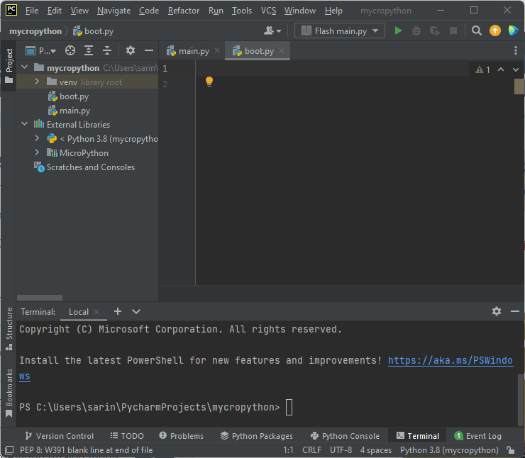 PyCharm for MicroPython