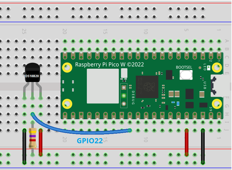 Raspberry Pi Pico DS18B20 Single Wiring