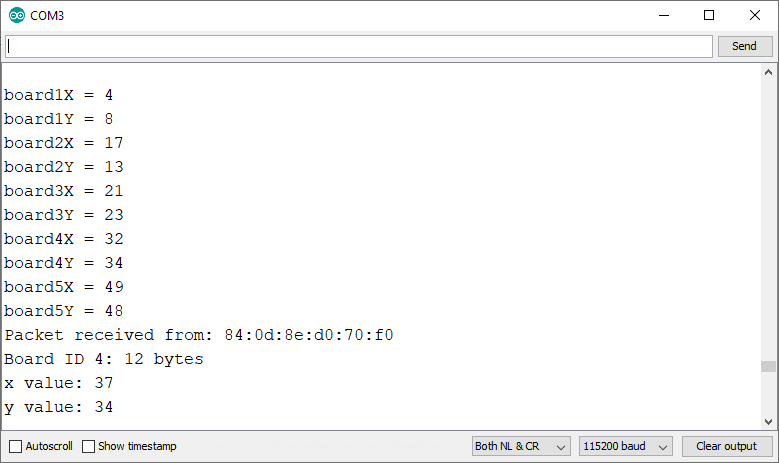 ESP-NOW Receive Data from Multiple Boards ESP32 Serial Monitor