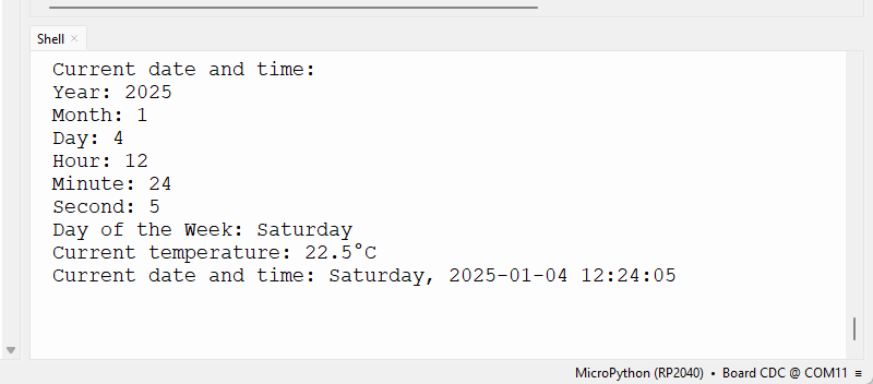 Raspberry Pi Pico with DS3231 with MicroPython Get Date, Time, and Temperature