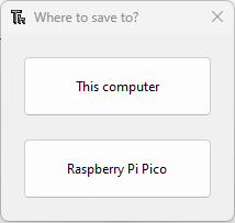 Thonny IDE Save File to Raspberry Pi Pico