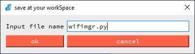 Saving wifimgr.py library in upycraft IDE
