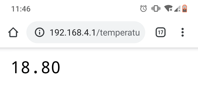 ESP32 Server Access Point AP Test request temperature