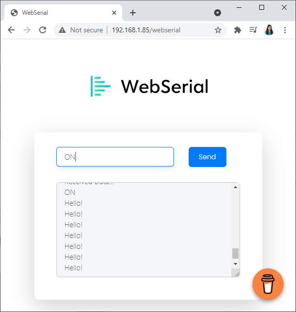 Testing Web Serial Library Basic Example Demonstration
