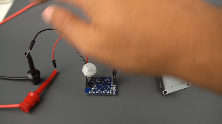 Latching Power Circuit with ESP32 PIR Sensor Detects Motion