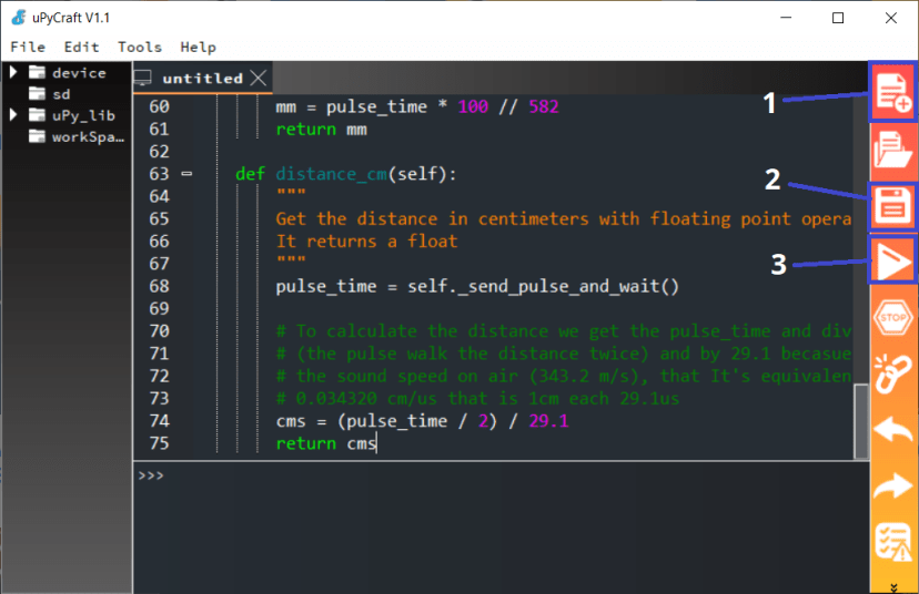 Install HC-SR04 Library MicroPython Upycraft IDE