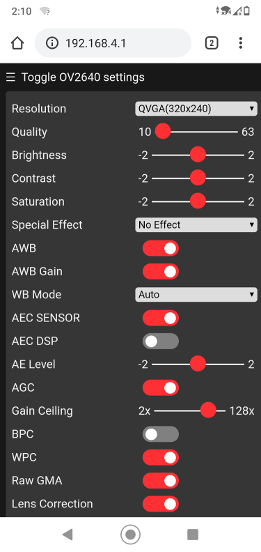 Video Streaming Web Server ESP32-CAM Access Point