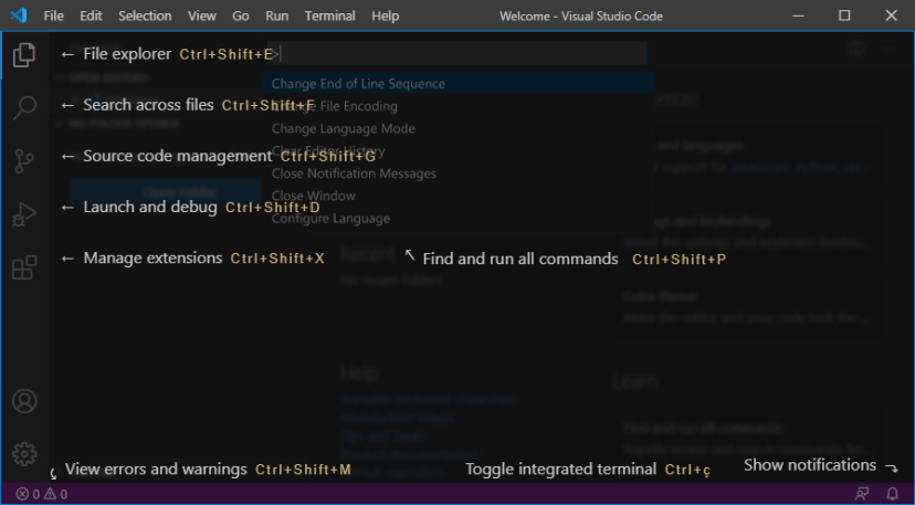 VS Code Visual Studio Application Interface Overview
